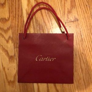 Authentic Cartier red shopping bag